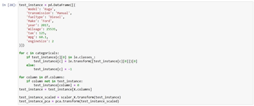 20. Creating a New Instance and Preprocessing