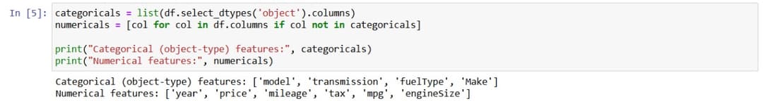 3. Separating Categorical and Numerical Data